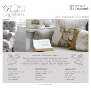 Blenheim Fabrics website mockup